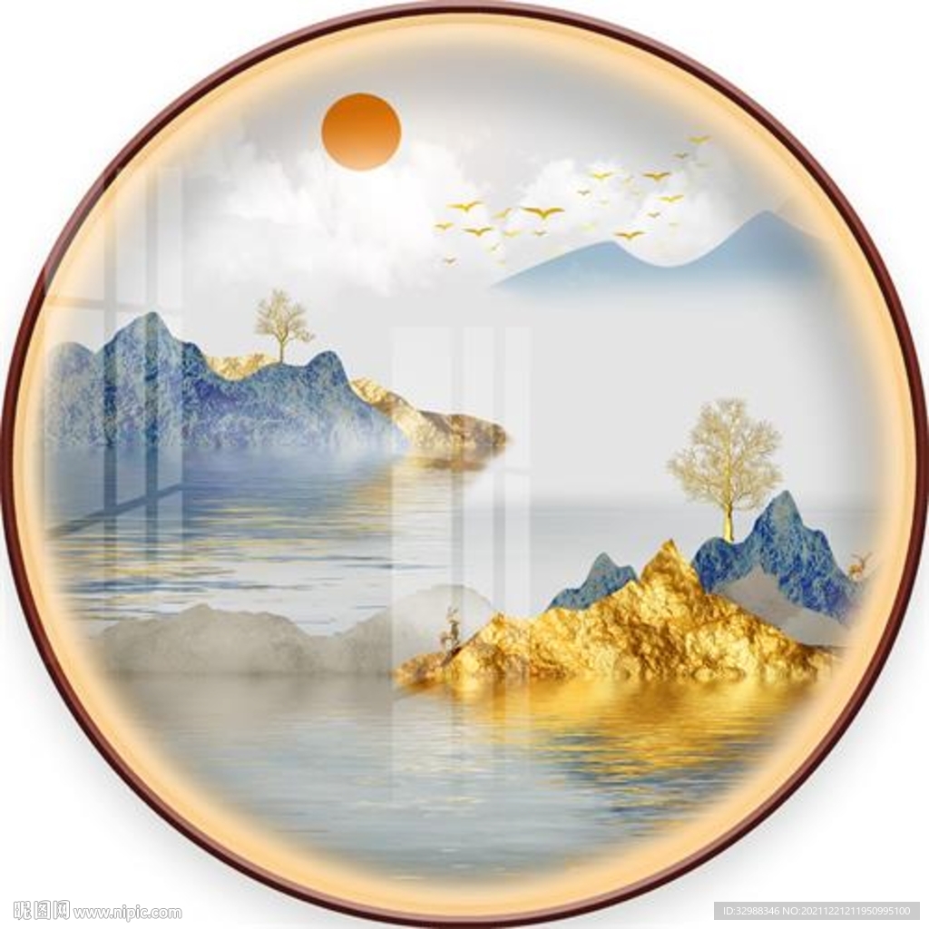 圆形装饰画图片