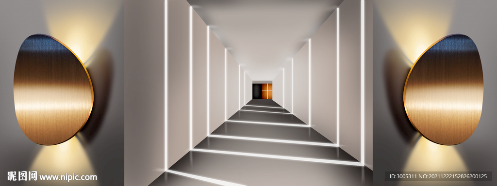 晶瓷画光影画三联画