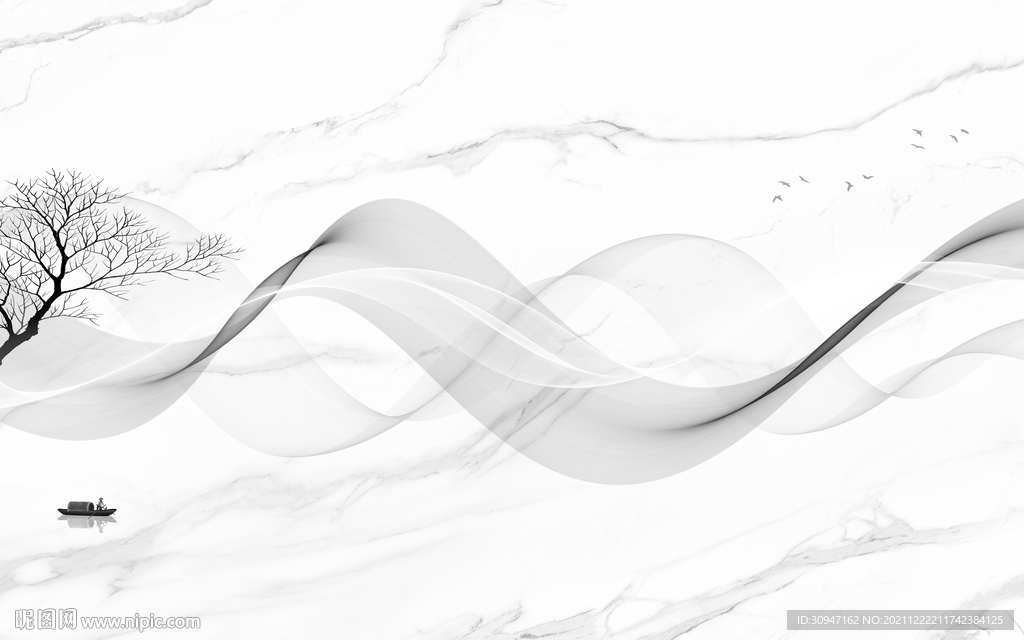 爵士白现代灰背景画 TIF分层