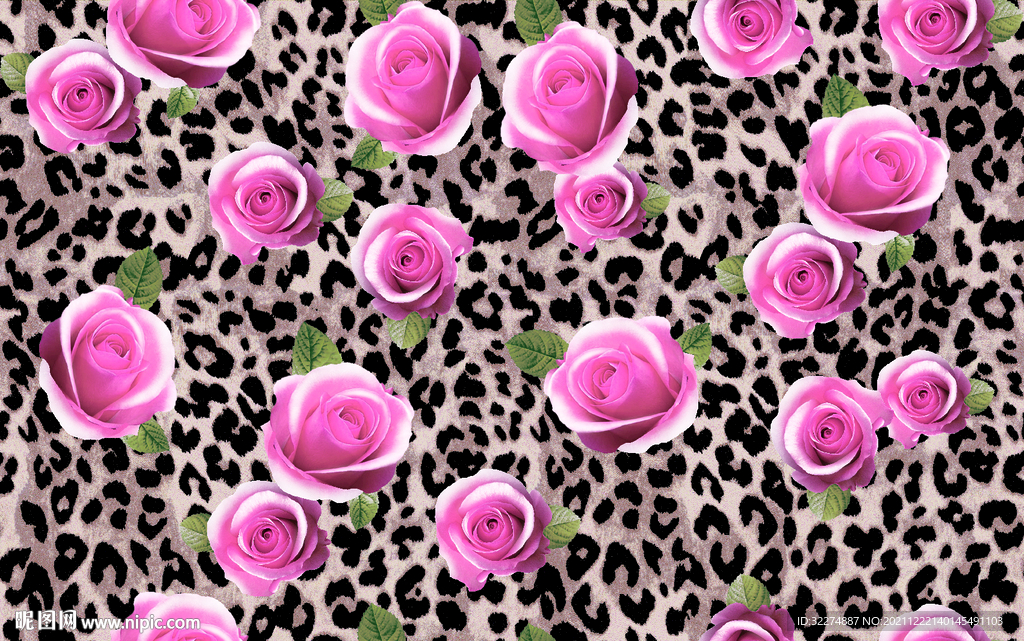 豹纹 玫瑰花