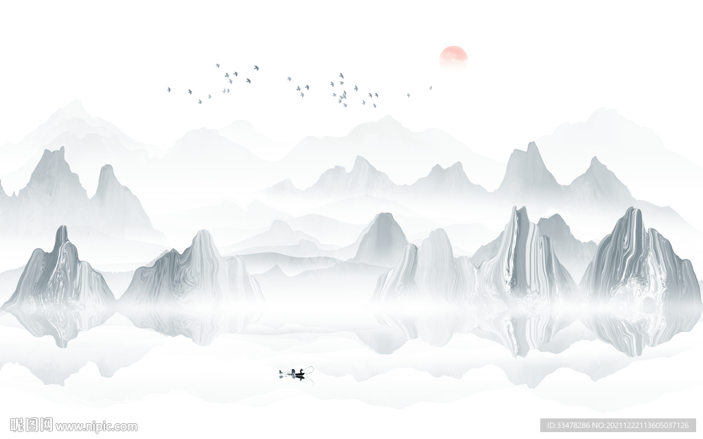水墨山水画