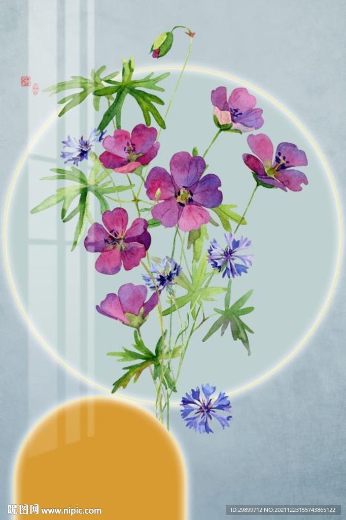 紫色花朵