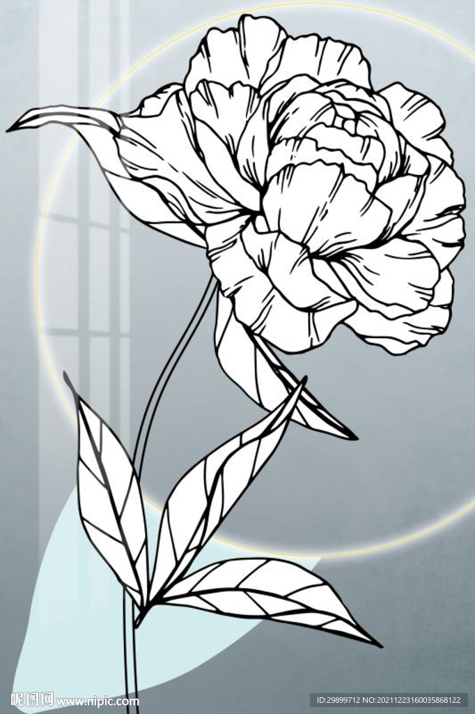 牡丹花装饰画