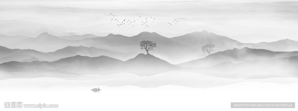水墨山水画
