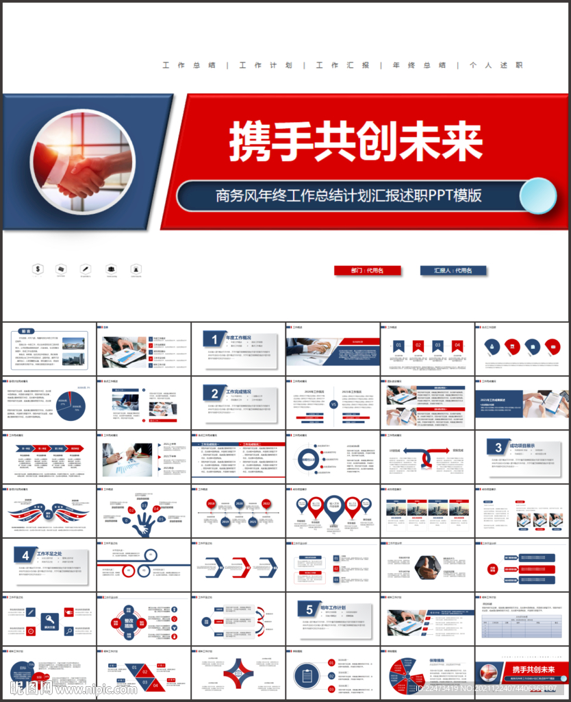 2022年终总结汇报PPT模板