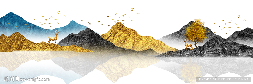 晶瓷画山水风景画