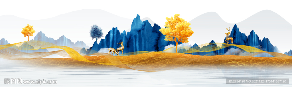 晶瓷画山水风景画