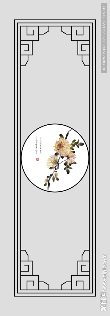 高清分层平开门打印图