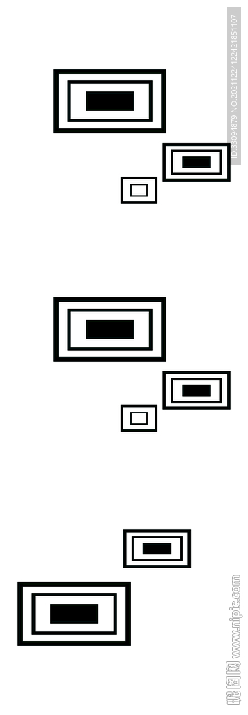 高清分层平开门打印图