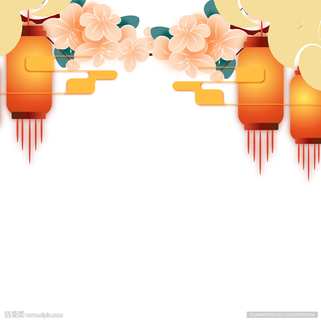 灯笼插画装饰元素