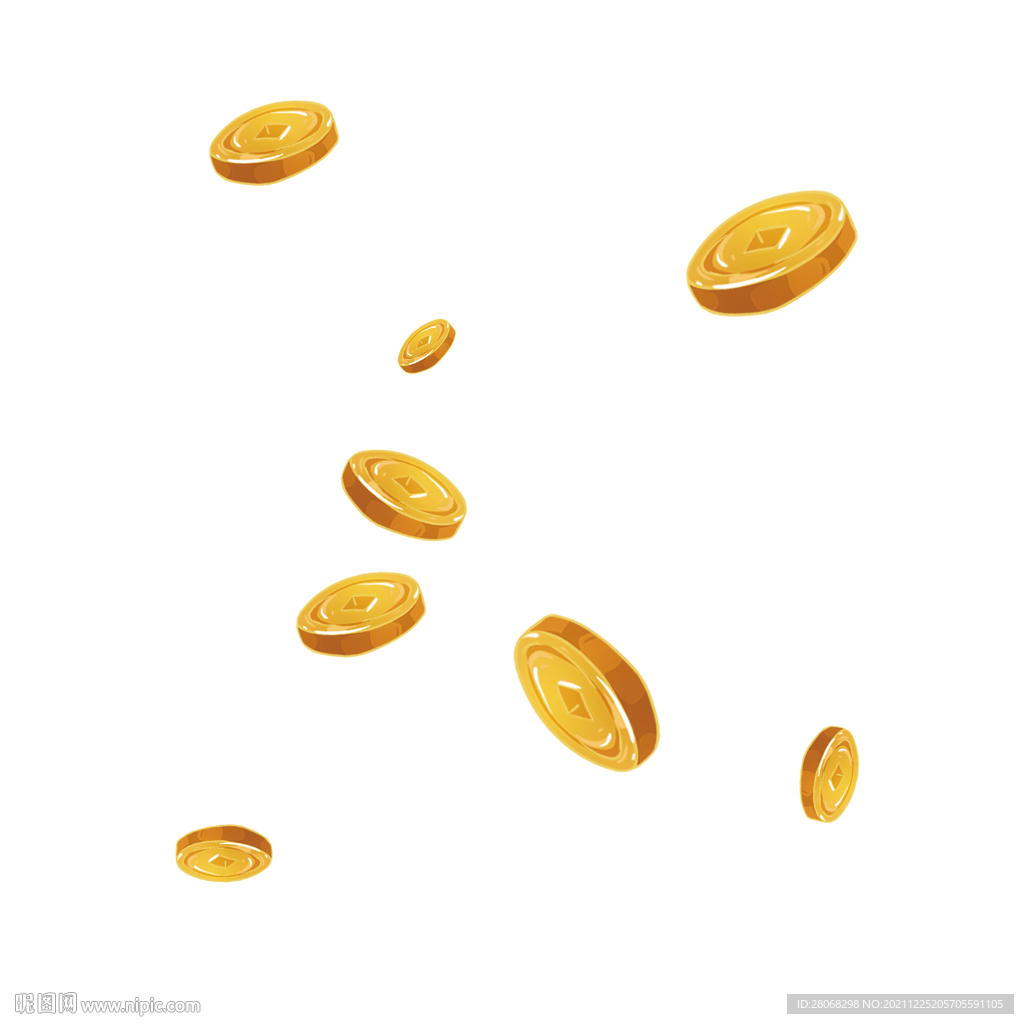 金币装饰财富元素