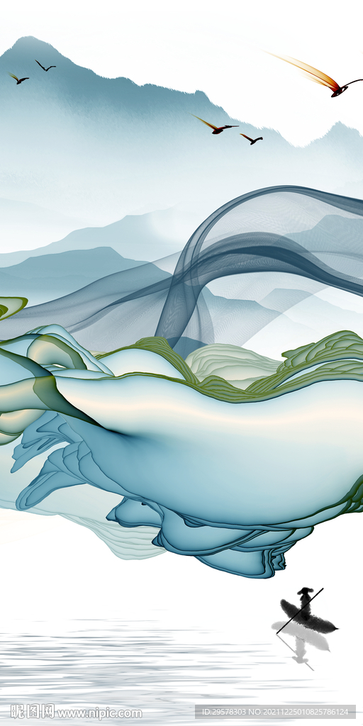 大气高清新玄关画 文件分层 