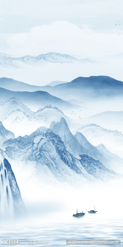 大气 高清意境玄关 文件分层画