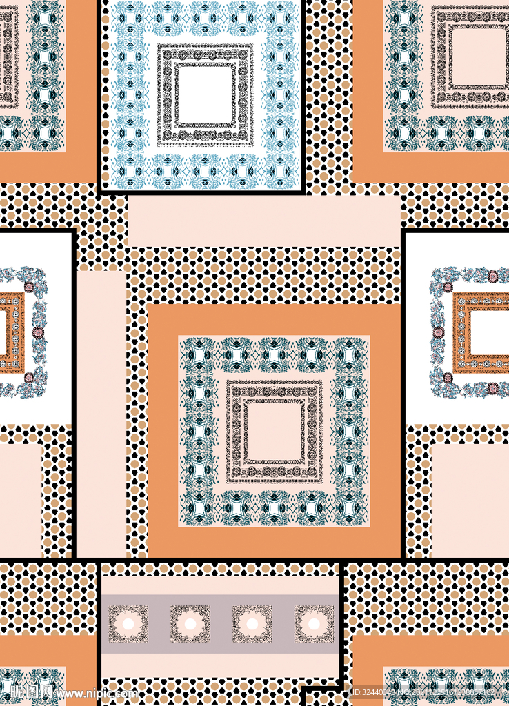 大牌  方巾  腰果