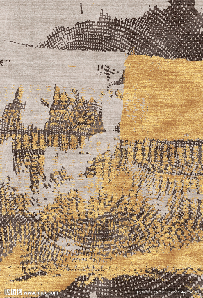 金色抽象地毯