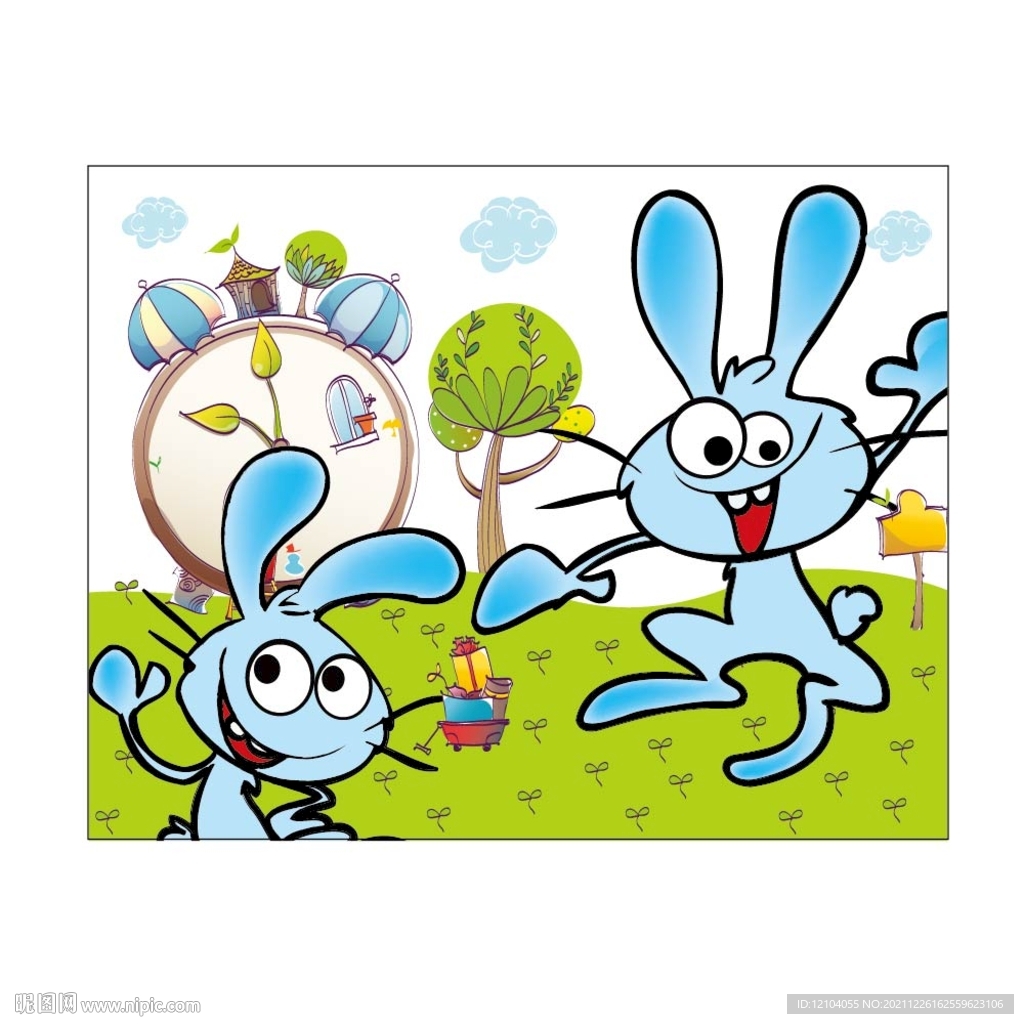 卡通兔子动物兔子