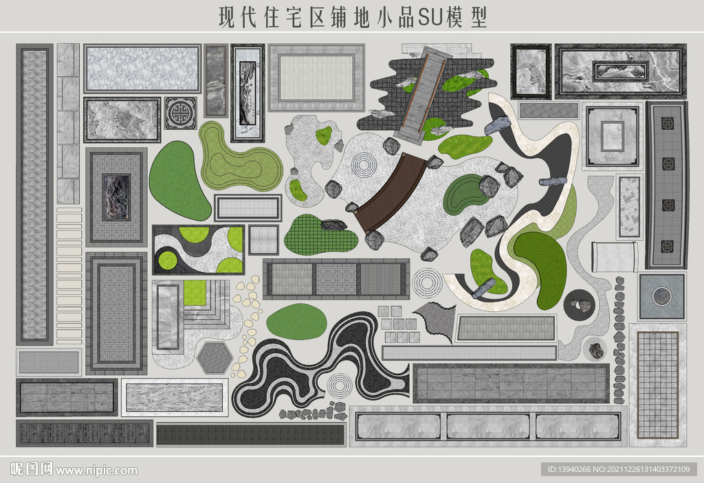 住宅区铺地小品