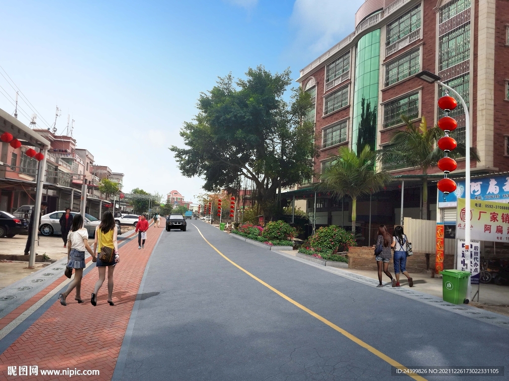 美丽乡村改造道路改造效果图