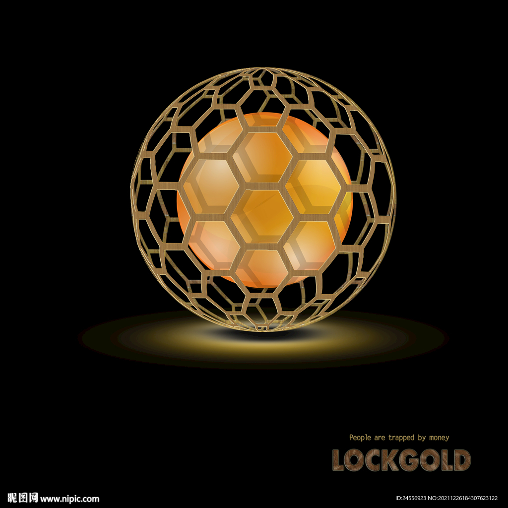 抽象装饰画金色