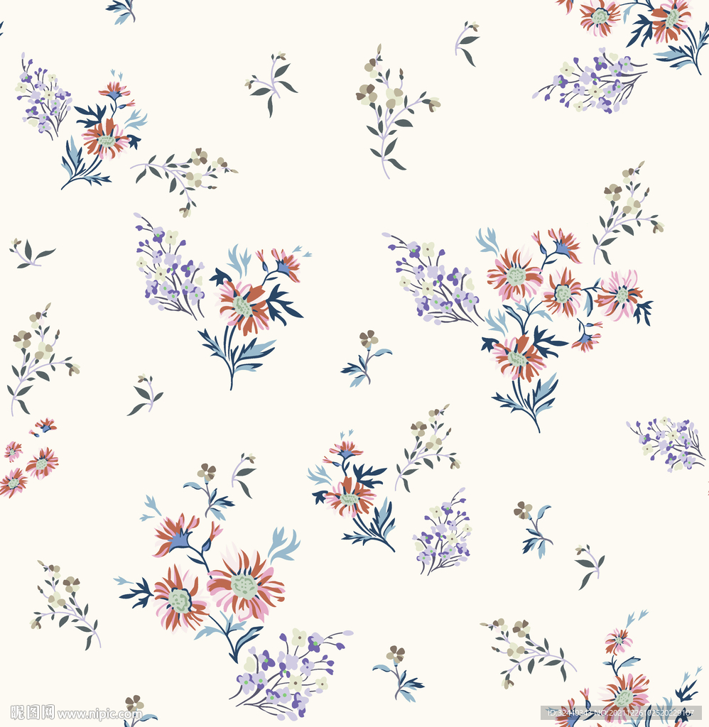 大牌  小碎花    数码印花