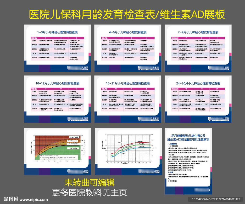 儿保科查体展板