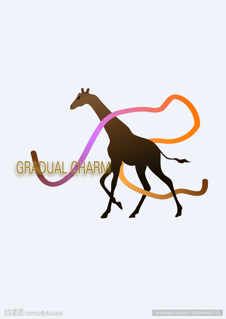 抽象装饰画长颈鹿