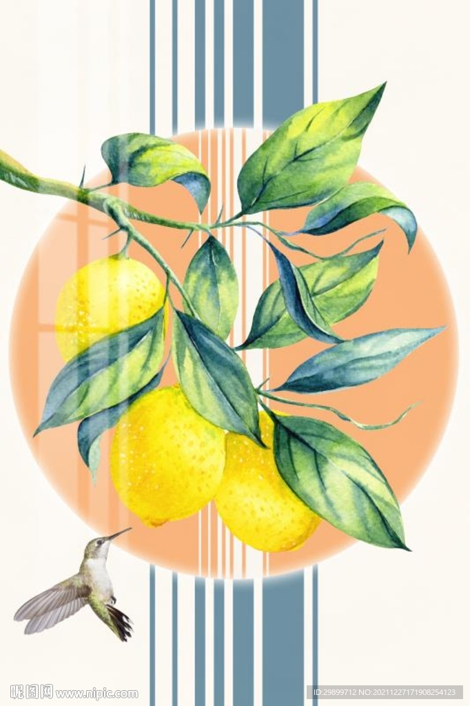 柠檬装饰画