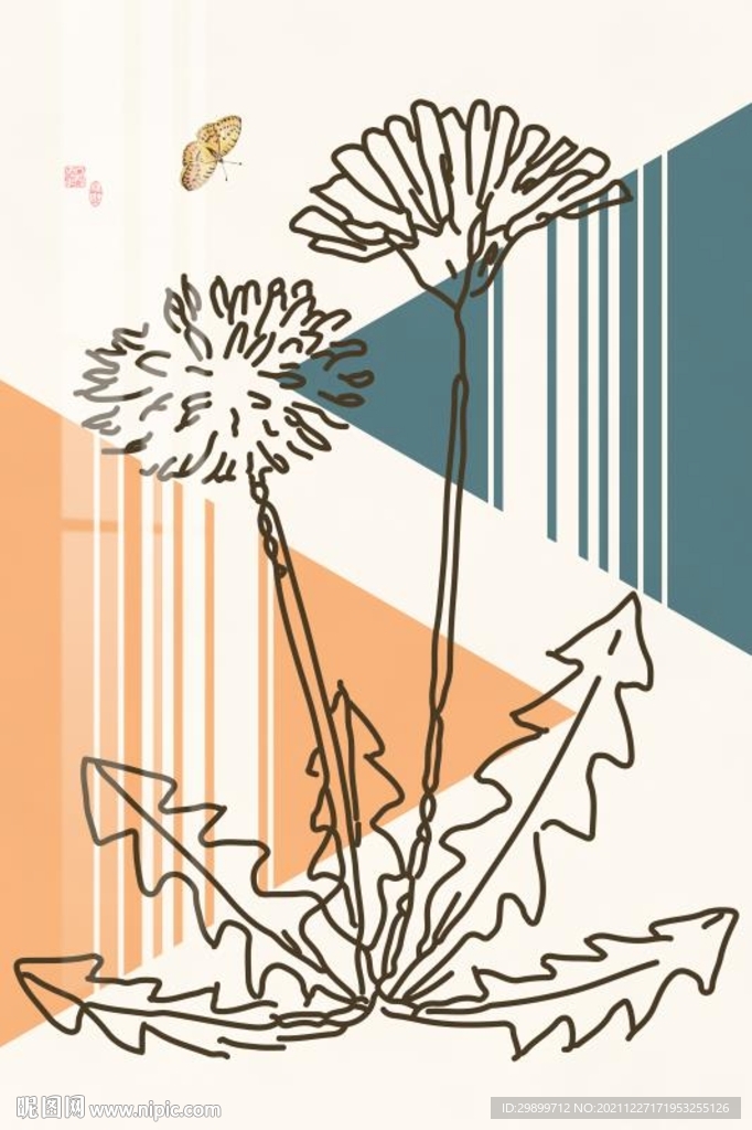 蒲公英装饰画