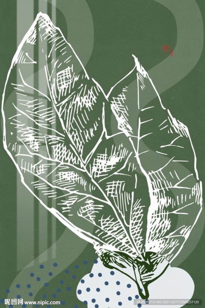 树叶装饰画