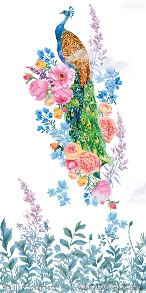 孔雀装饰画