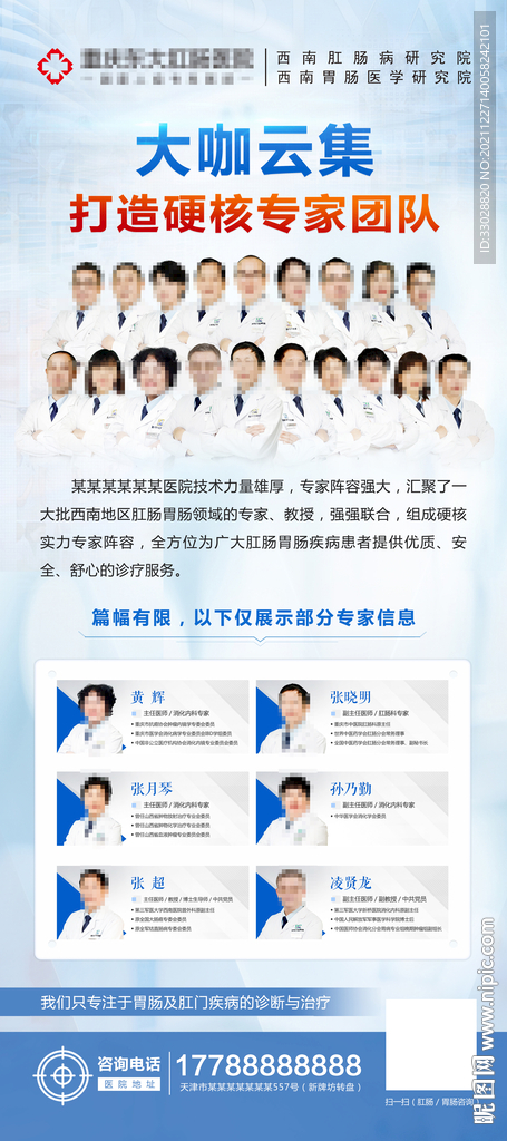 专家团队展架