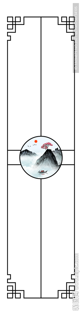 高清分层透明底平开门打印图