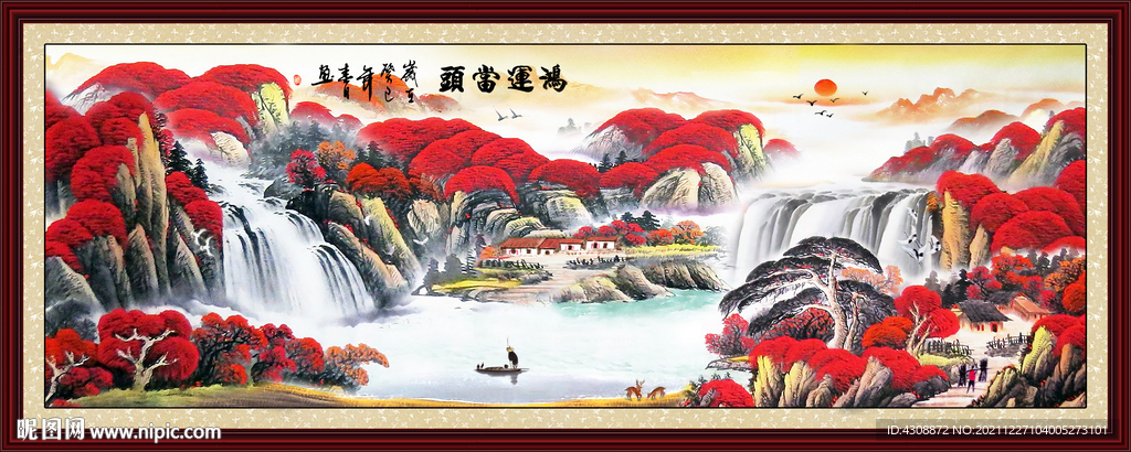 聚宝盆国画