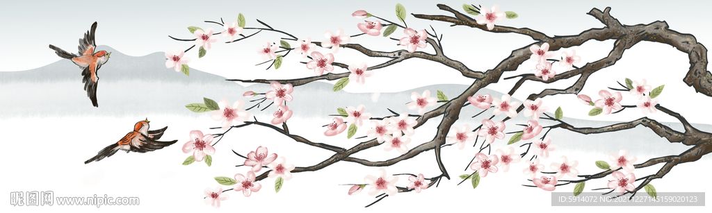 晶瓷画梅花