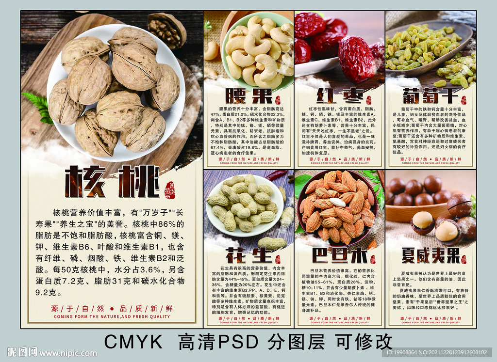 坚果 干果 蜜饯海报