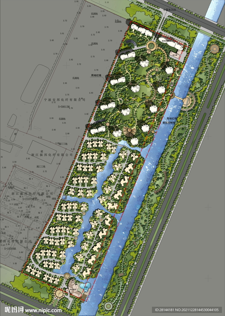 居住小区景观PSD彩平面总平面