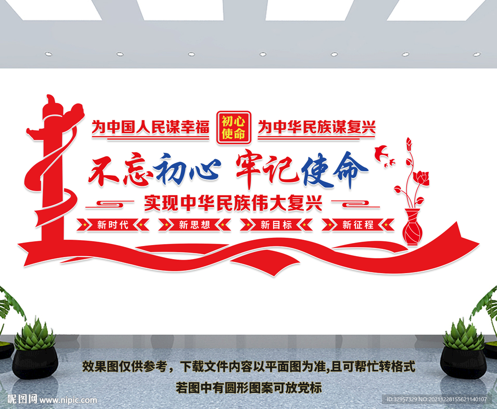 不忘初心展板