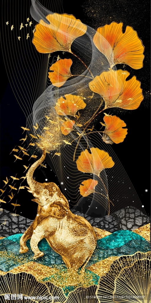 银杏叶大象玄关