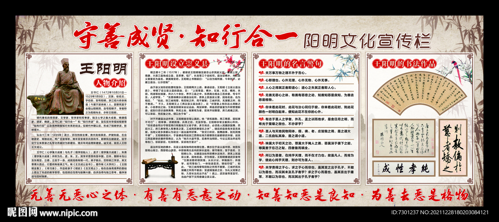 阳明文化宣传栏