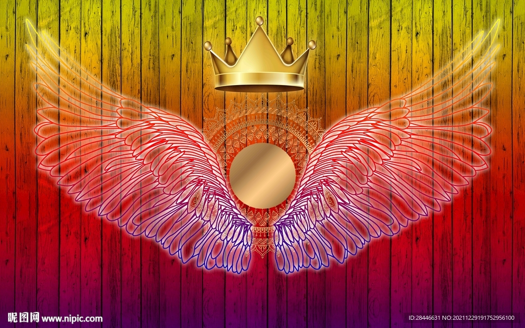 网红翅膀背景墙