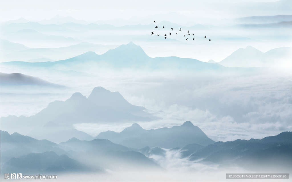 晶瓷画水墨山水画