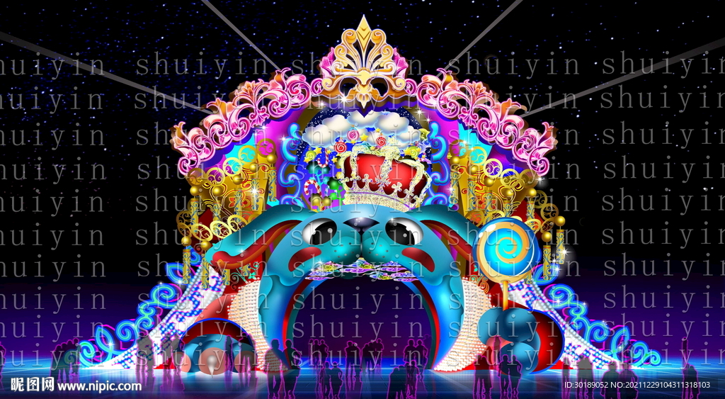 卡通梦幻彩门