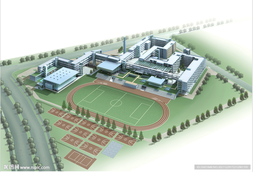 学校鸟瞰图