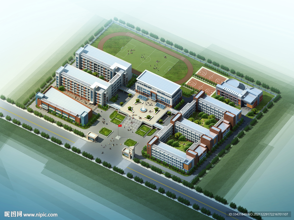 学校鸟瞰图
