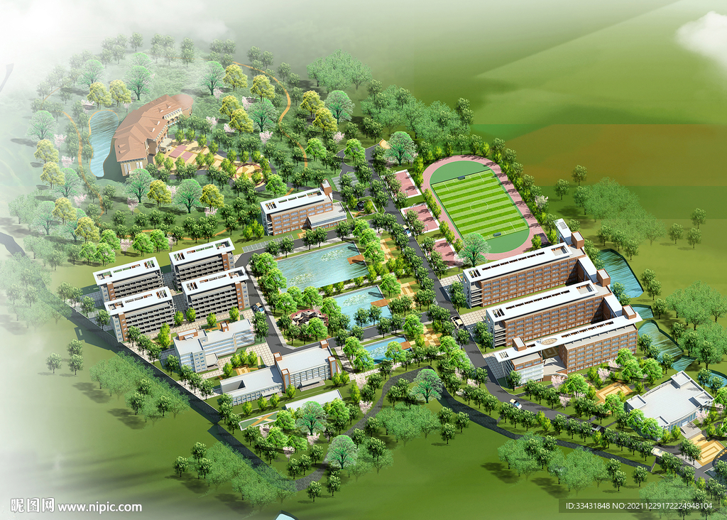 学校鸟瞰图
