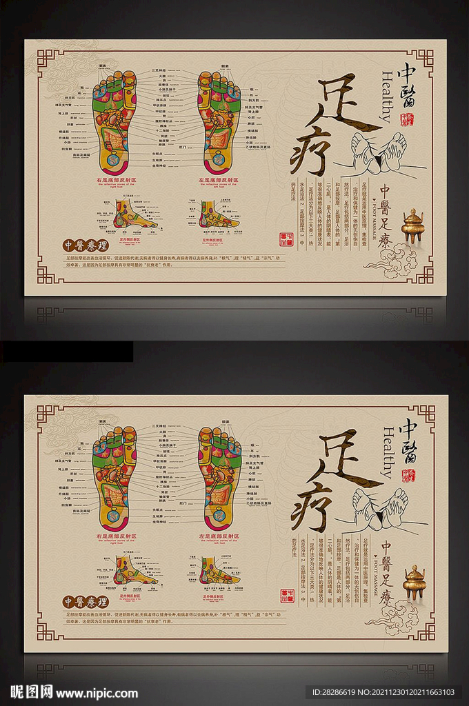 中医足疗保健展板