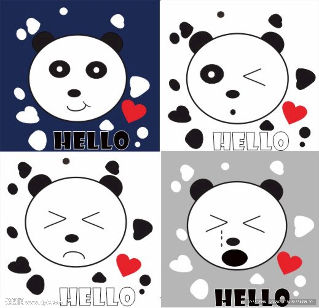 熊猫表情图案