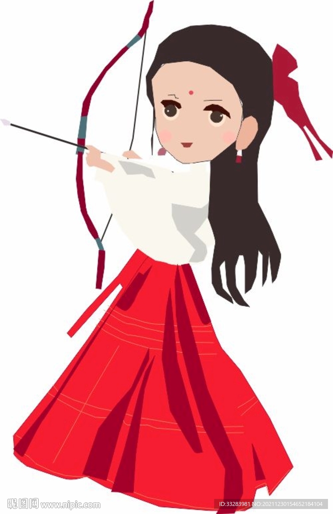 美女射箭图