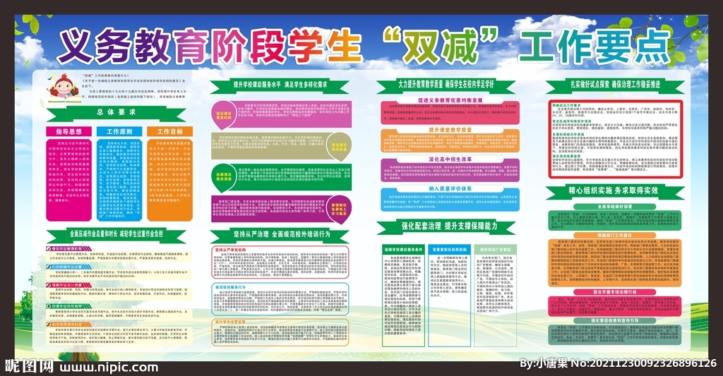 义务教育阶段学生双减工作要点.