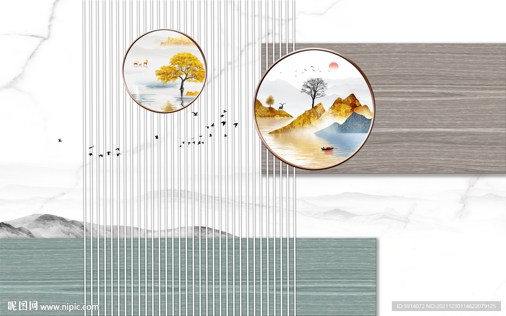 晶瓷画抽象画电视背景墙